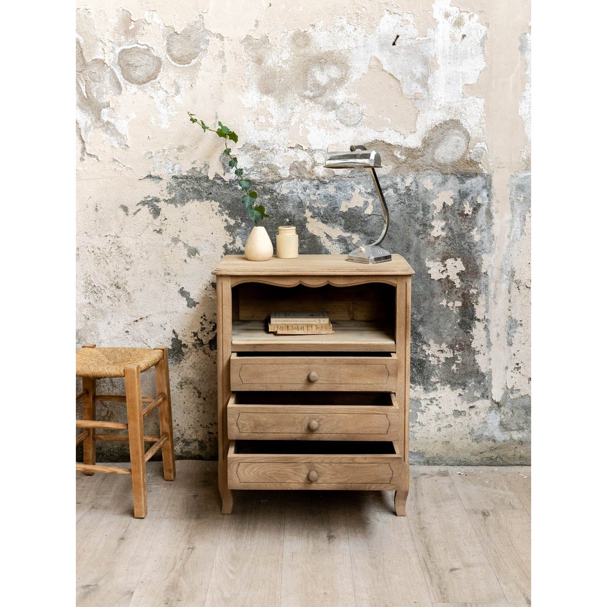 Petit meuble de rangement en bois Valery N°156 - Bon état bois clair, DEBONGOUT
