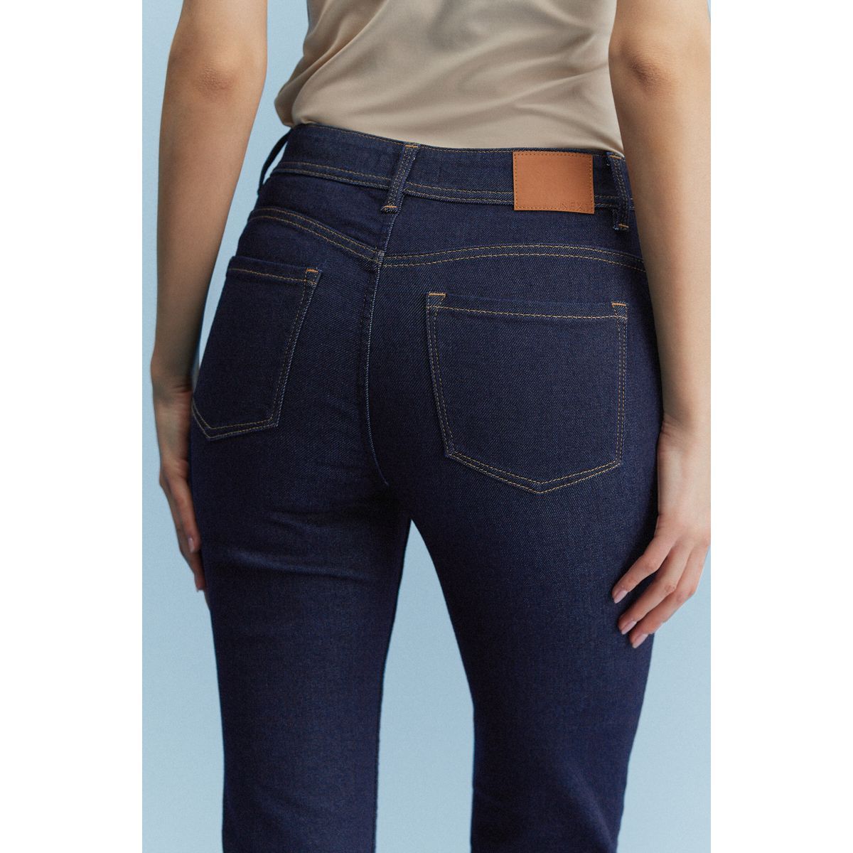 Jean slim ultra-doux délavage bleu, NEXT