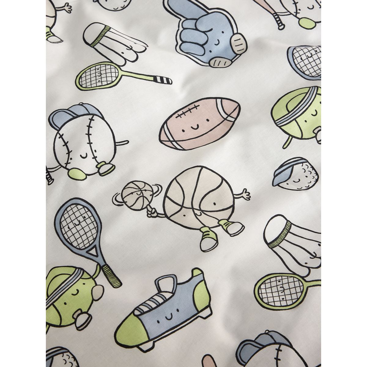 Housse de couette et taies, lot 2 sports neutres et amusants, NEXT