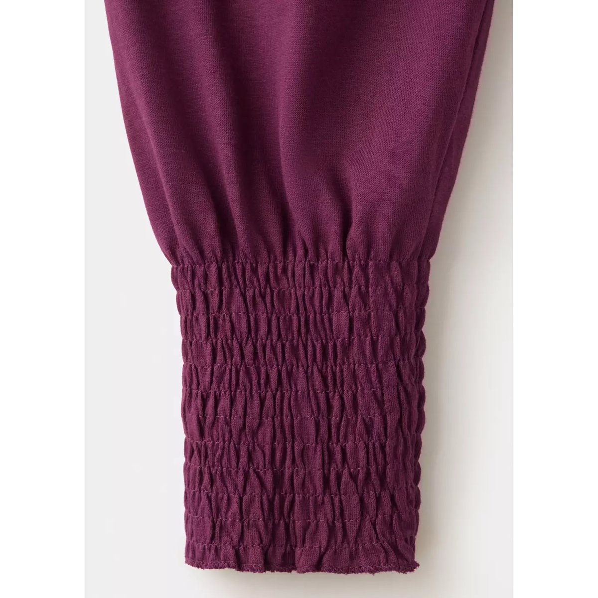 T-shirt coton détails froncés bordeaux, MANGO TEEN