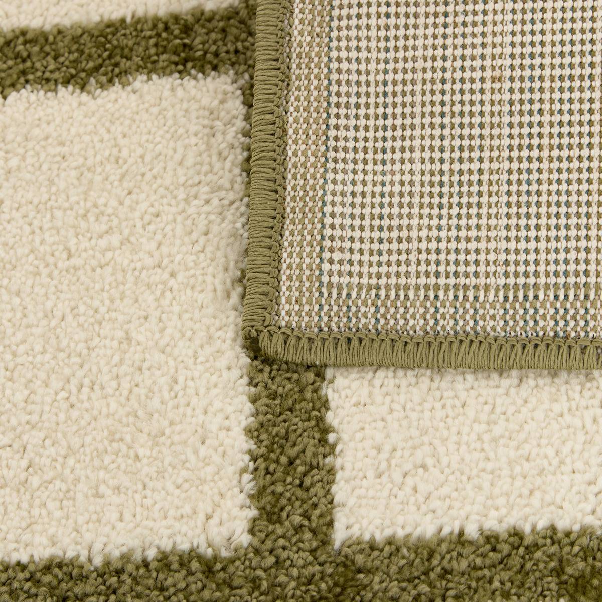 Tapis Anita rectangulaire 100x150cm damier vert, ATMOSPHERA