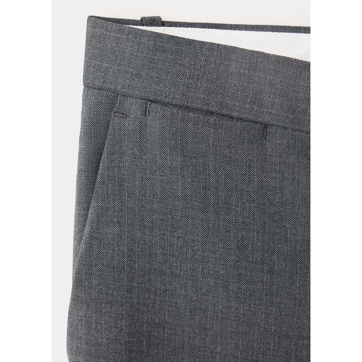 Pantalon costume Monaco slim-fit gris chiné moyen, MANGO MAN