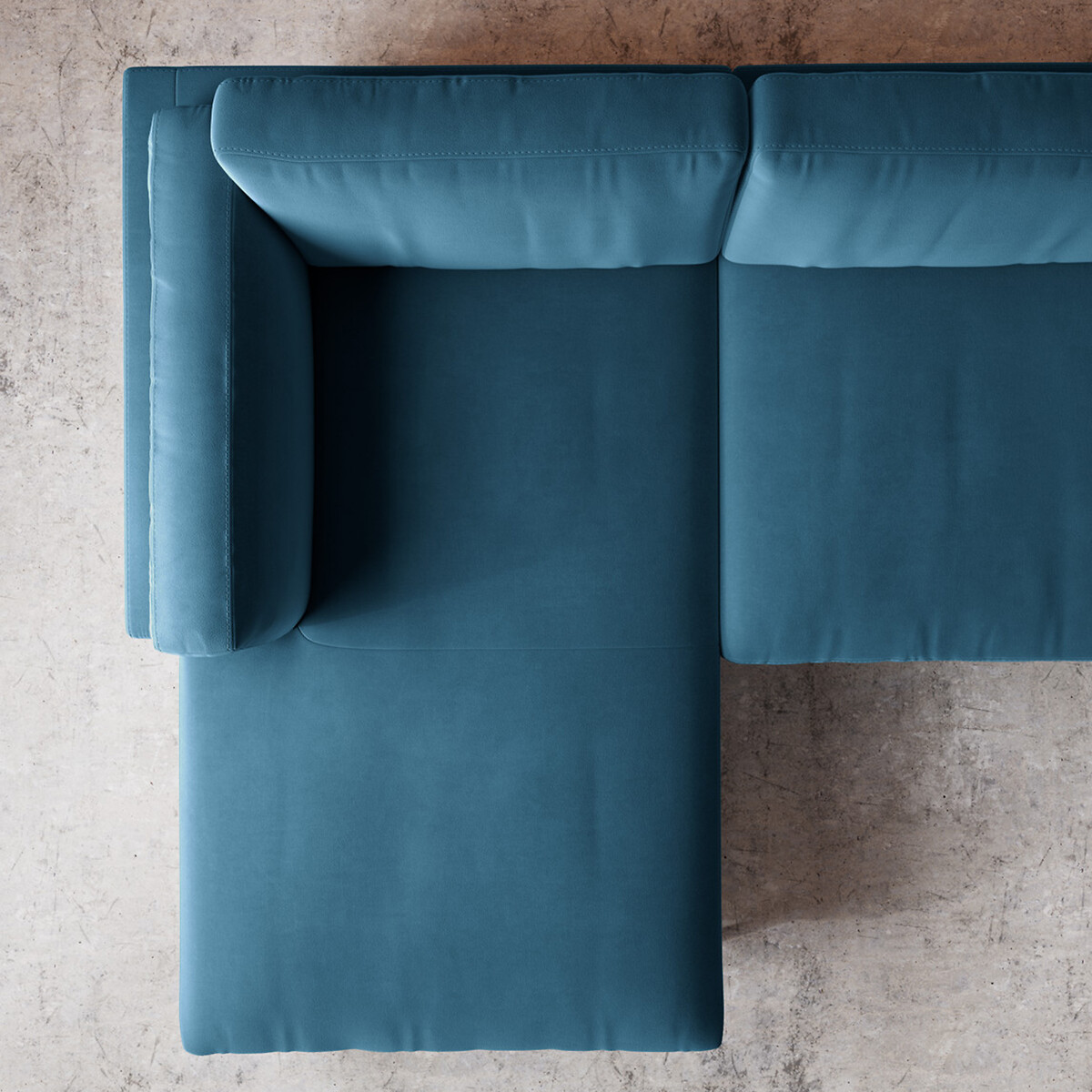 Munich Easy Velvet Corner Chaise Sofa petrol blue, SWOON
