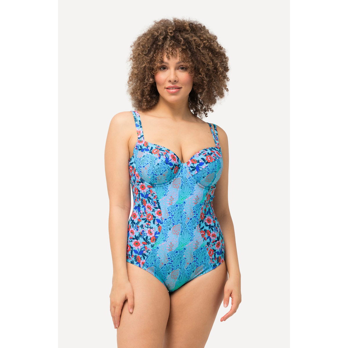 Maillot de bain à bretelles réglables. saphir clair, ULLA POPKEN
