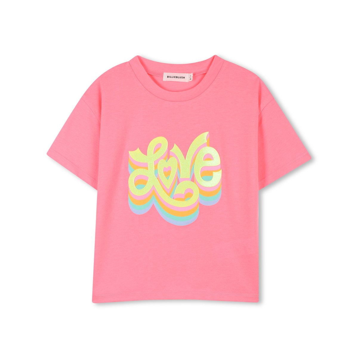 Tee-shirt manches courtes rose fluo, BILLIEBLUSH