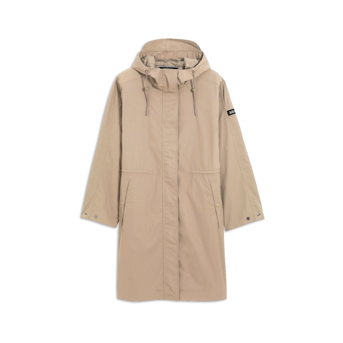 Parka mi-longue à taille ajustable MTD marron clair, AIGLE