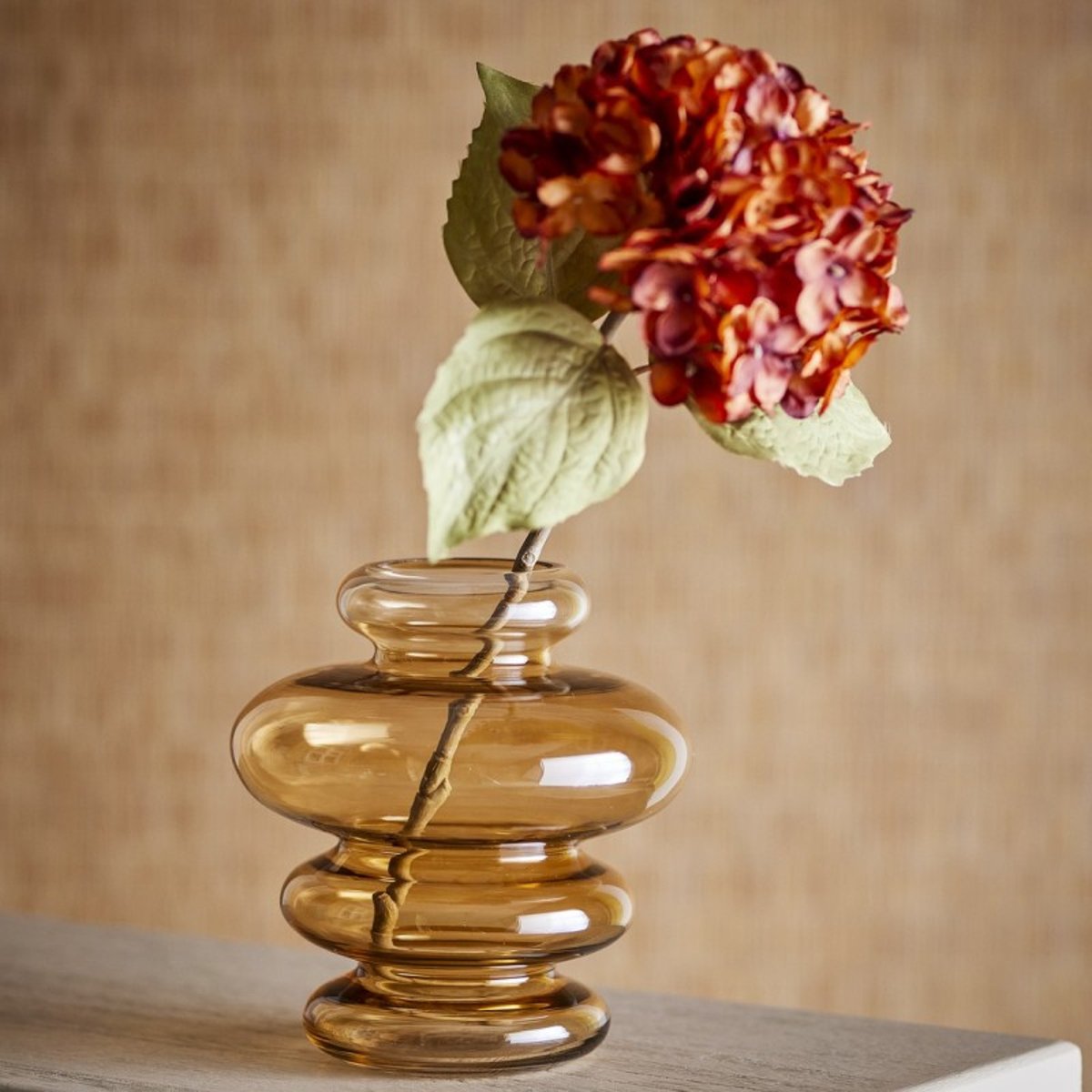 Vase verre design organique KAYN ambre, BLOOMINGVILLE