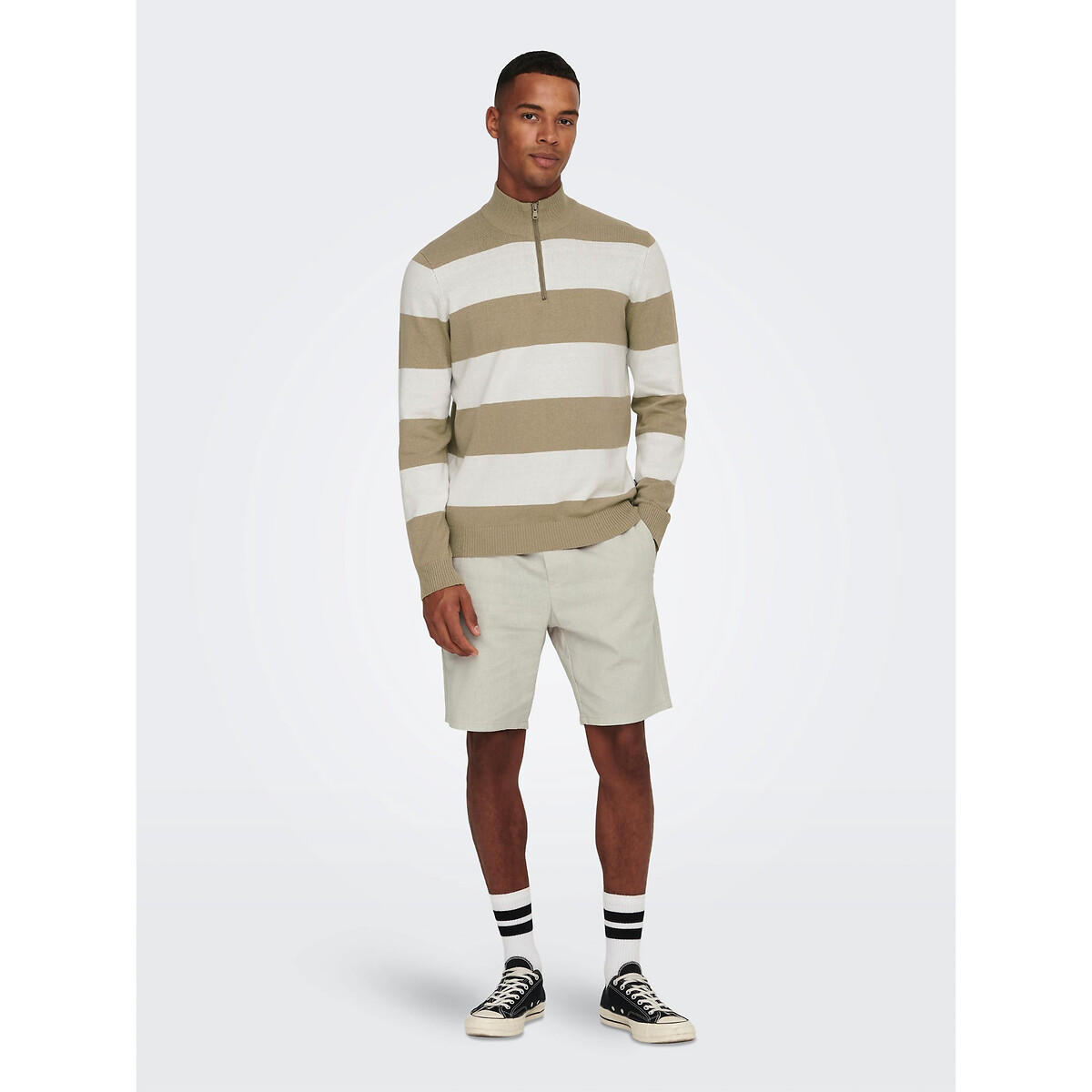 Short avec cordon de serrage beige, ONLY & SONS