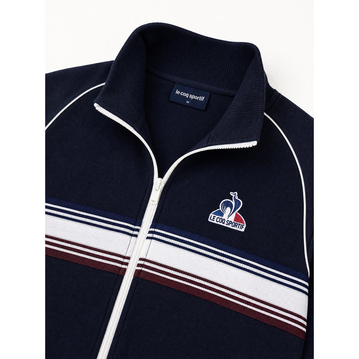 Veste zippée en double face avec bande rayée Tricolores blue, LE COQ SPORTIF