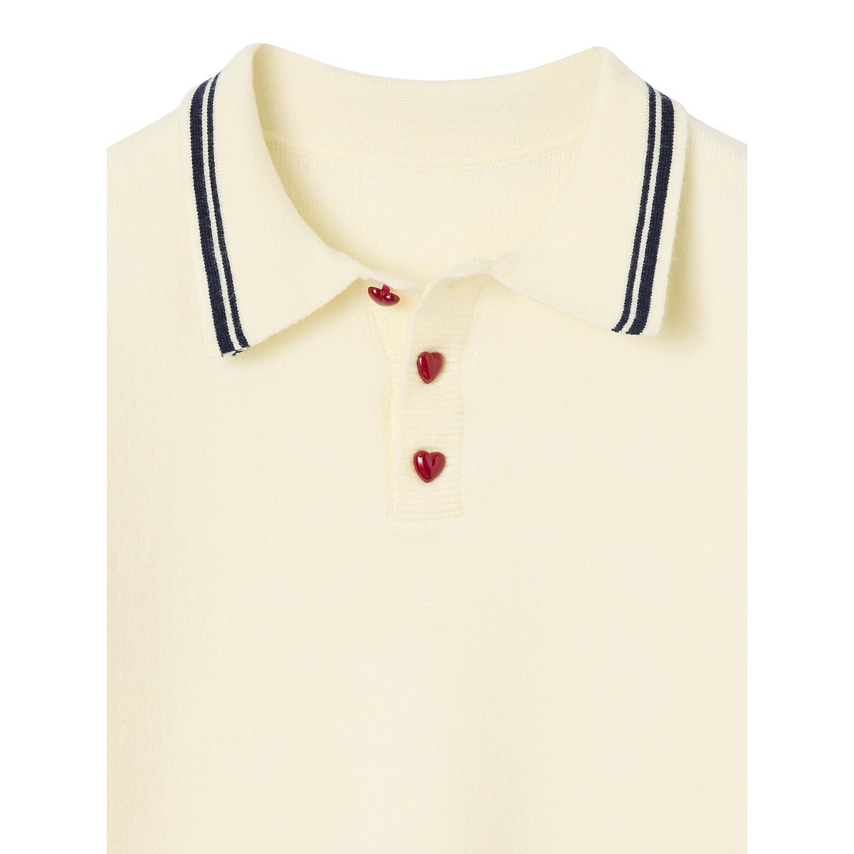 Pull polo manches longues écru, VERTBAUDET