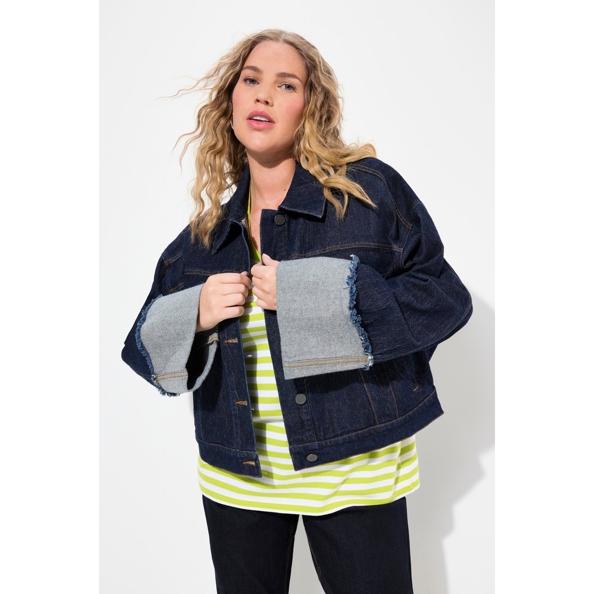 Veste en jean stretch lavage rincé, ULLA POPKEN