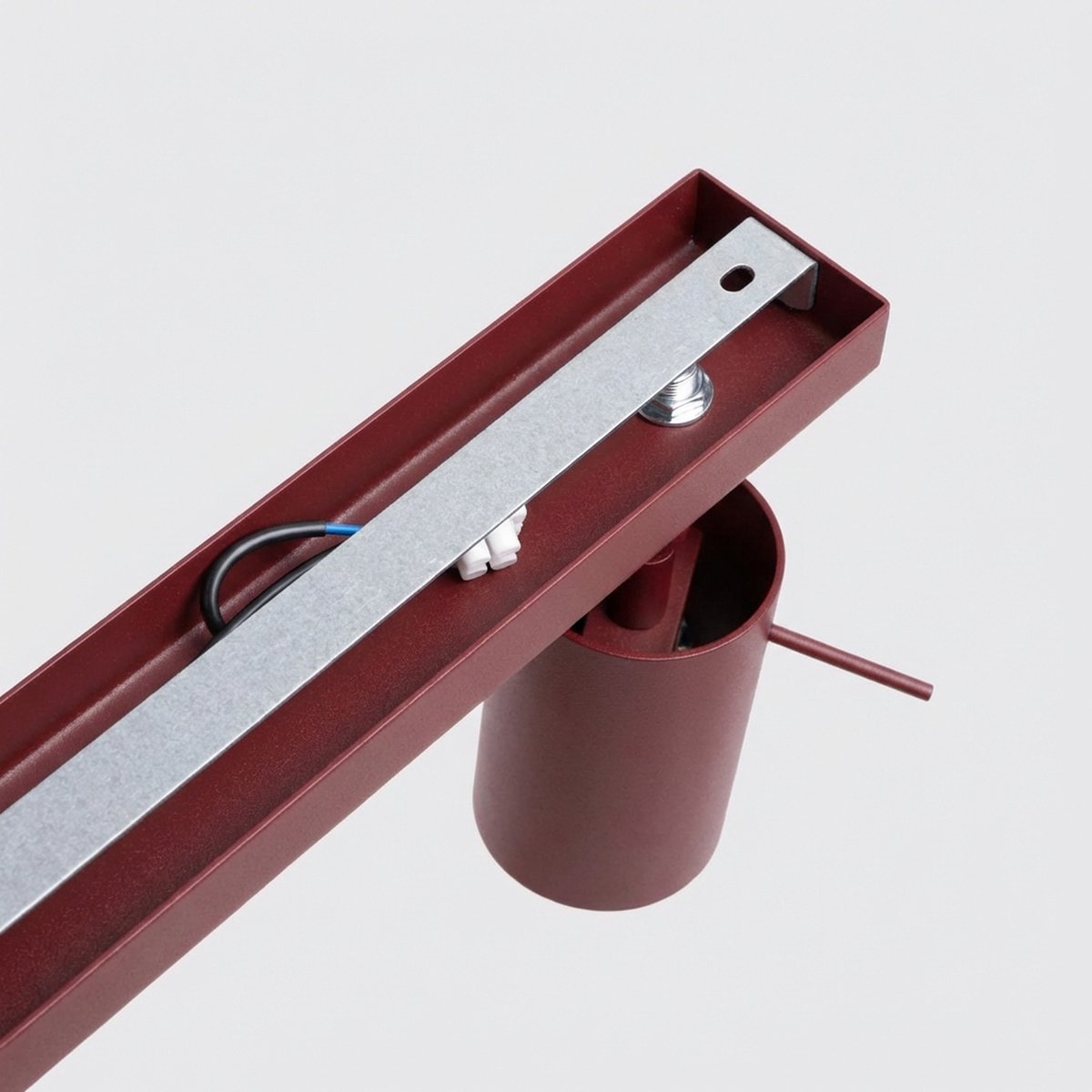 Plafonnier Acier Bordeaux GU10 6 RING bordeaux, EDEN