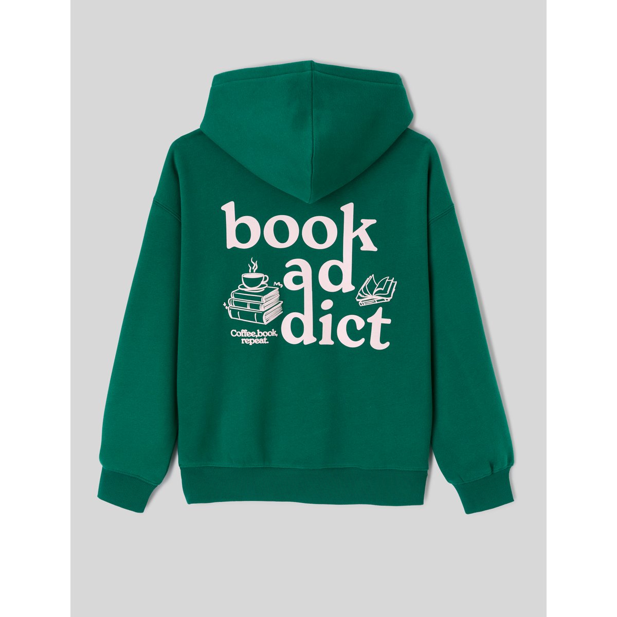 Sweat à capuche imprimé vert, BZB