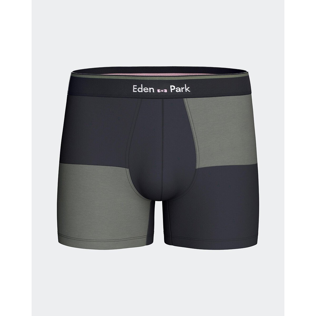 Lot de 2 boxers bleu marine + kaki, EDEN PARK