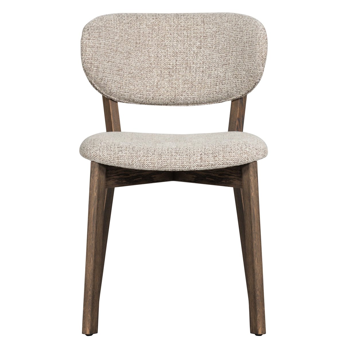 Lot de 2 chaises de table en polyester UDAR marron, WOOOD