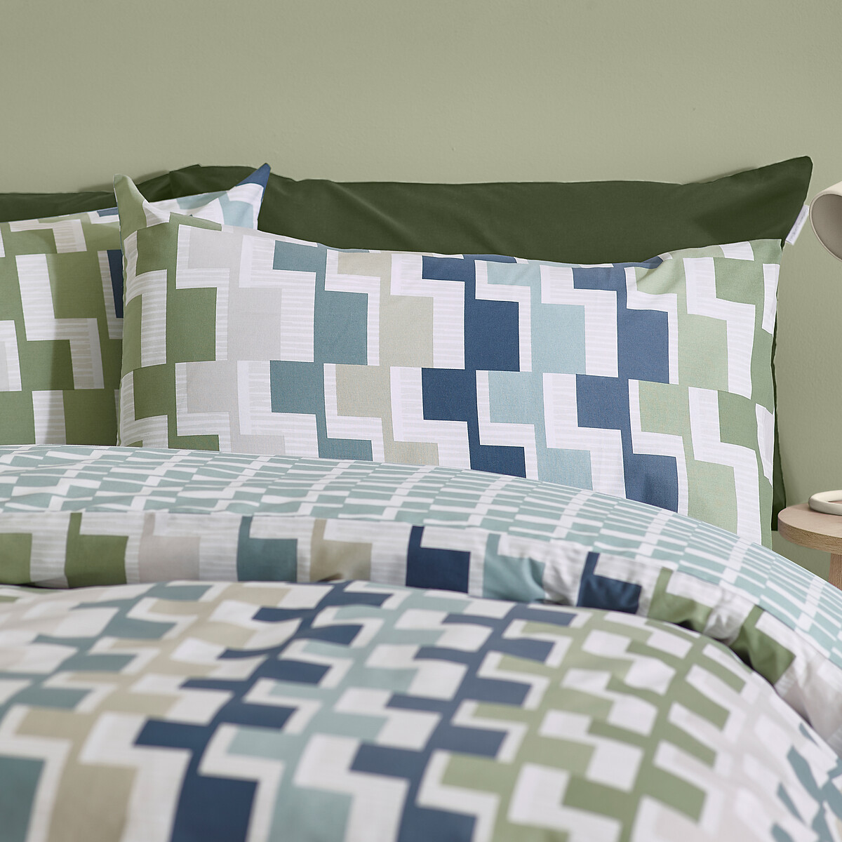 Bryson Geo Reversible Duvet Cover And Pillowcase Set blue, CATHERINE LANSFIELD