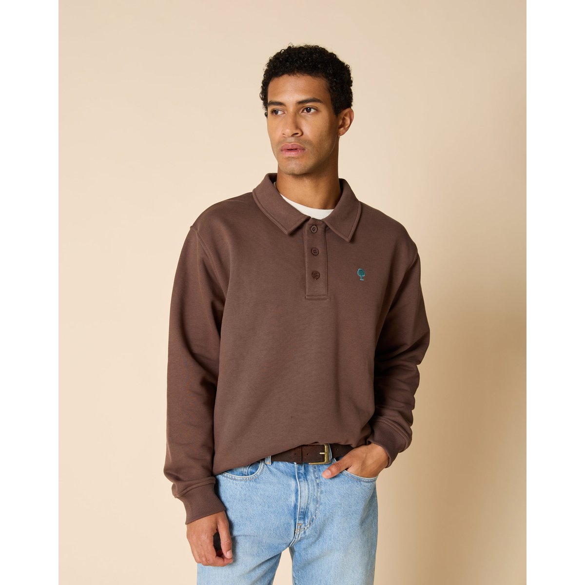 Sweat en molleton chocolat, FAGUO