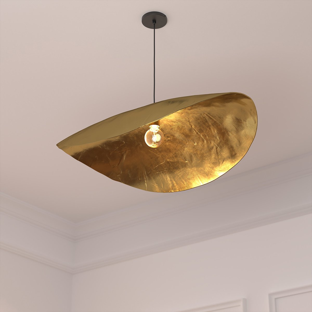 Suspension métal ARLO doré, ATMOSPHERA