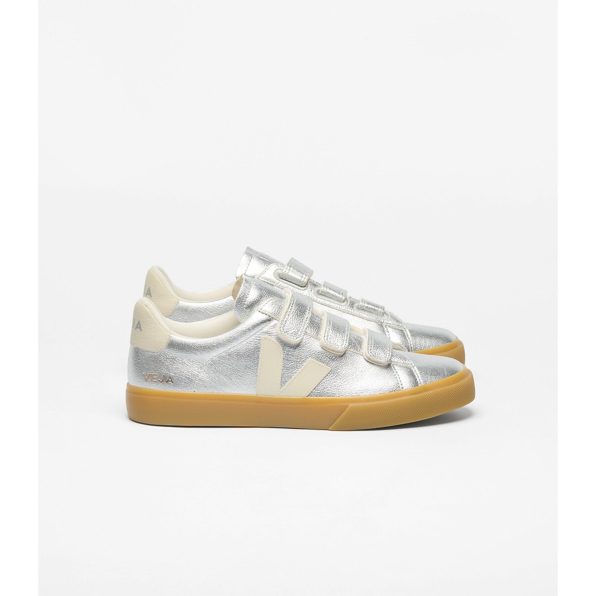Recife Logo Leather Trainers silver-coloured, VEJA