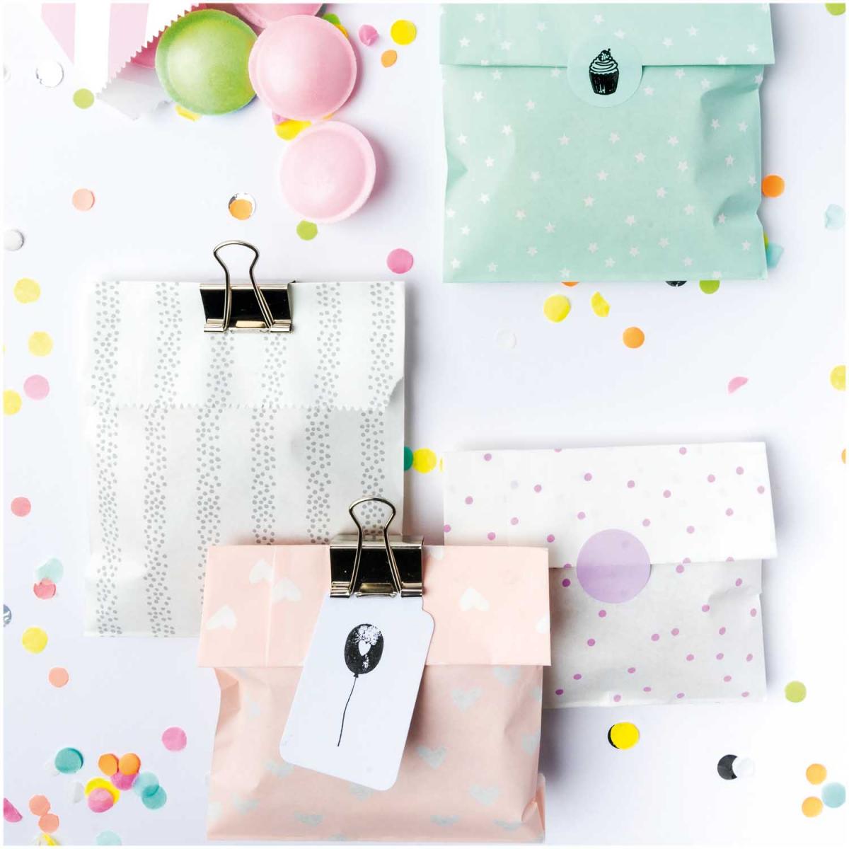 Sachet en papier couleurs pastels - Mix - S FSC Mix couleur unique, RICO DESIGN