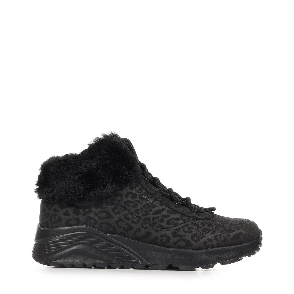 Baskets Cozy Leopard black leopard, SKECHERS
