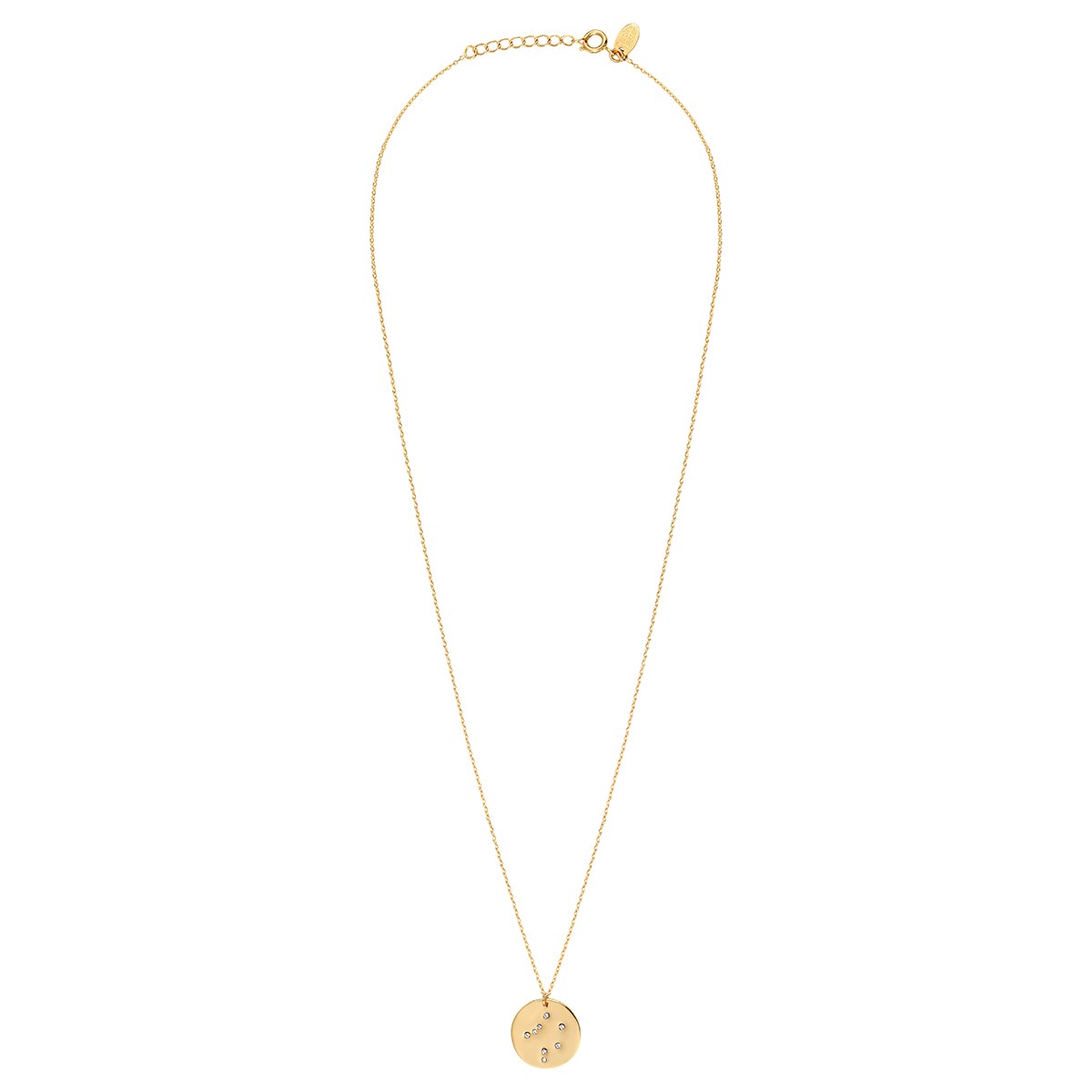 Collier doré balance - galaxie - Balance cristal blanc, CAROLINE NAJMAN