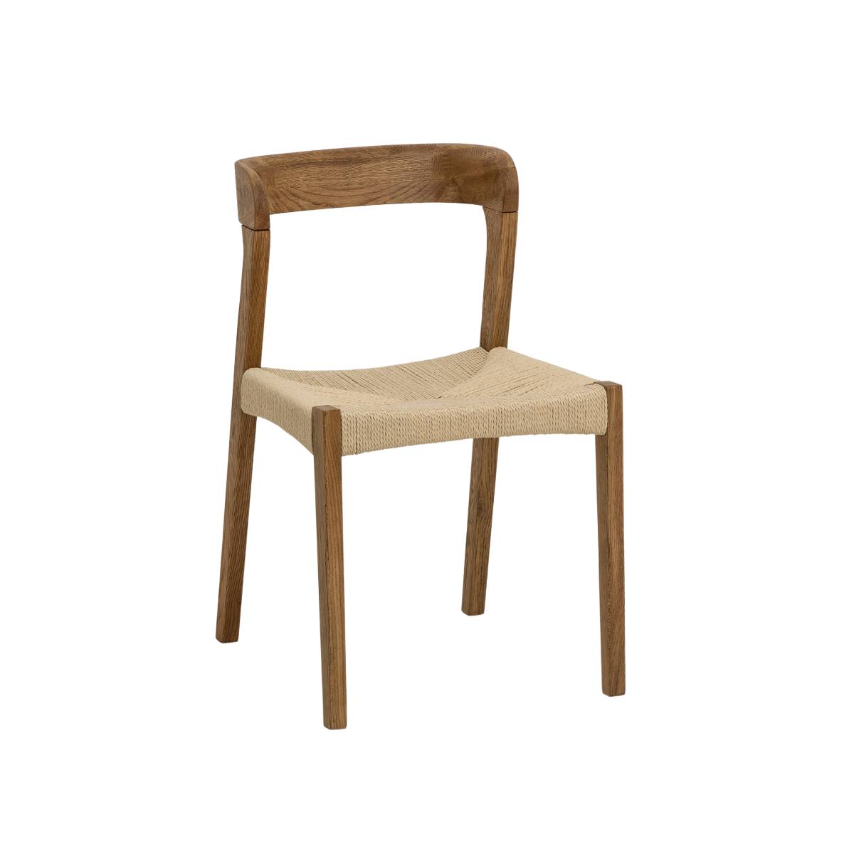 Lot de 2 chaises en bois de chêne AUREN bois clair, MADE IN MEUBLES