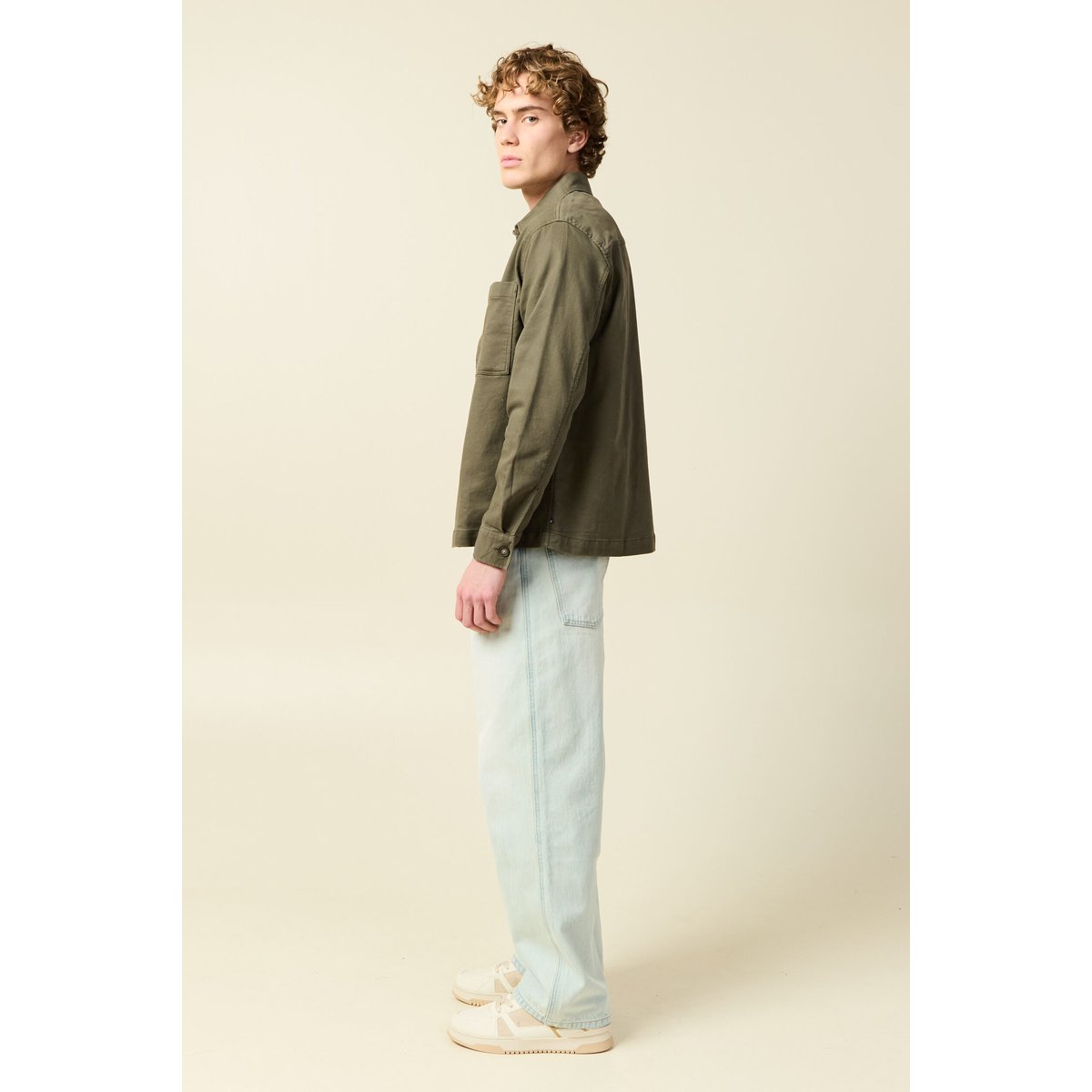 Surchemise manches longues taupe, BONOBO