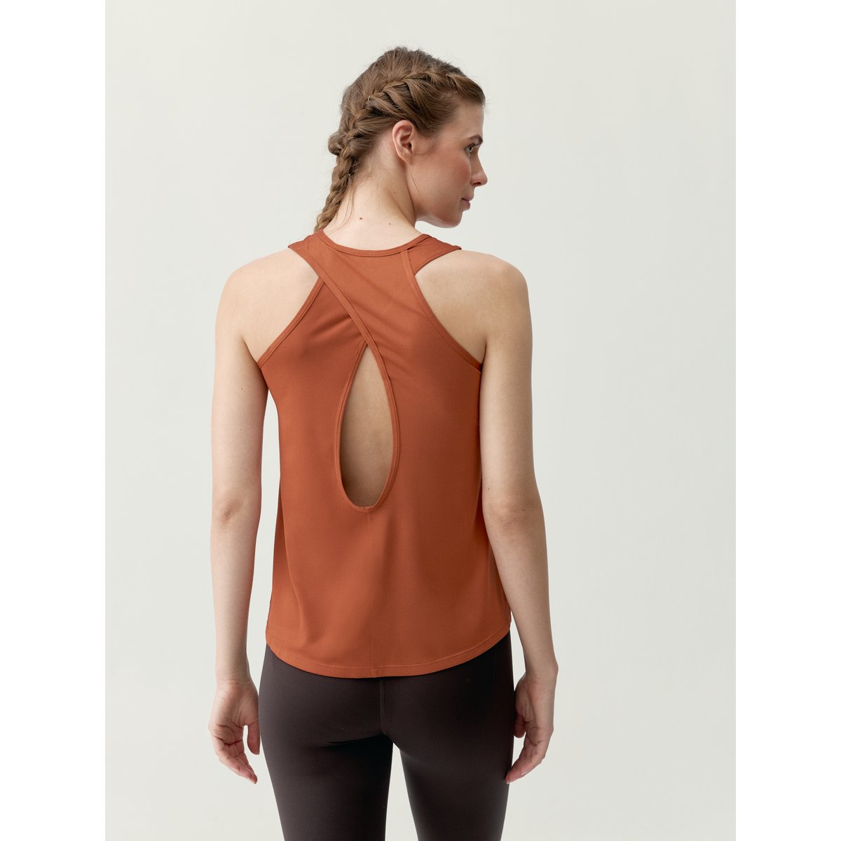 T-shirt de sport femme Baia Sans manches bretelles croisées tuile, BORN