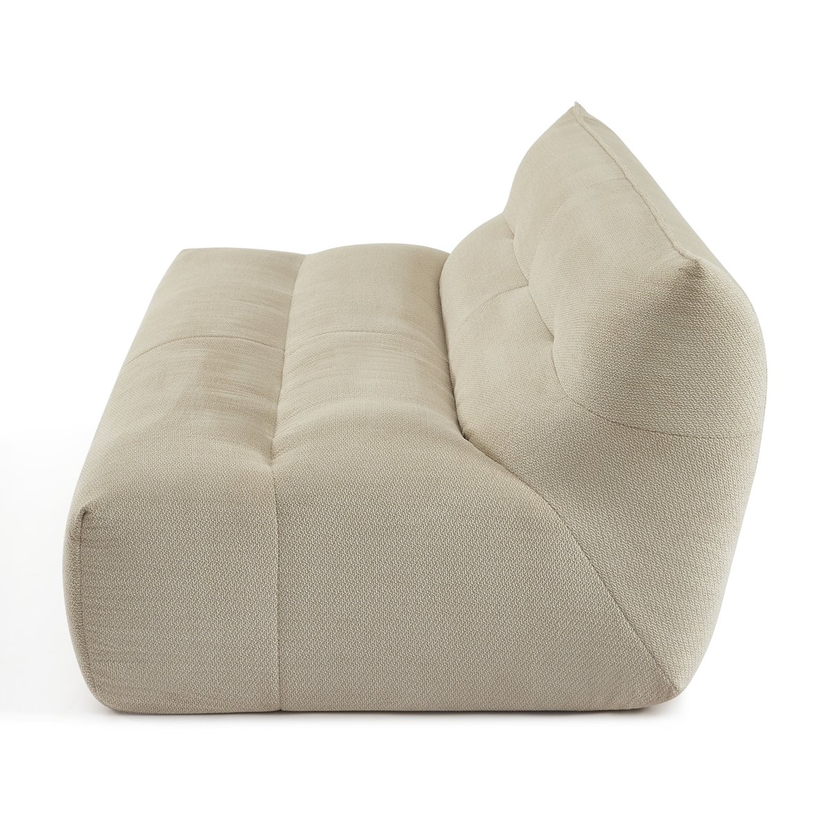 Banquette 2 places en tissu beige, PANTONE
