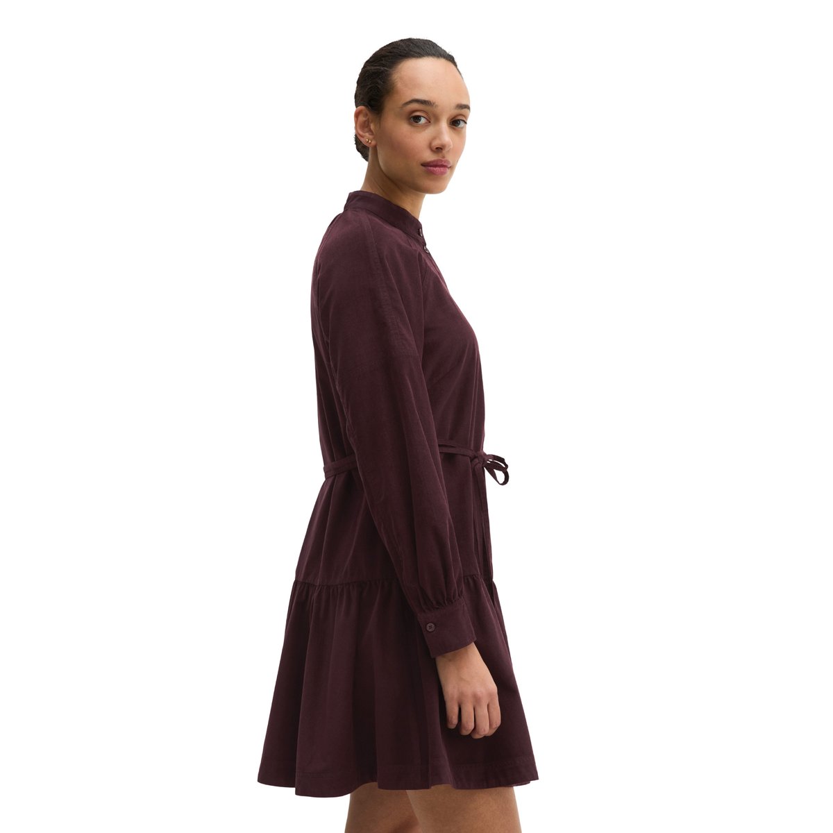 Robe dégradée flared en qualité velours côtelé rot, MARC O'POLO