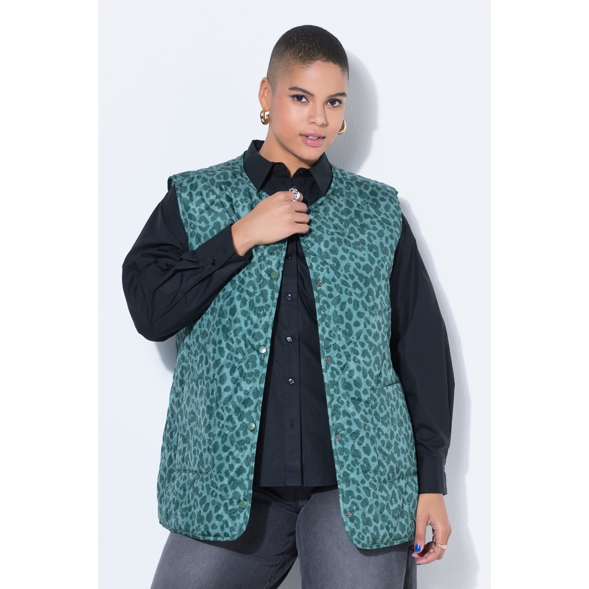 Gilet matelassé léger vert mat, STUDIO UNTOLD