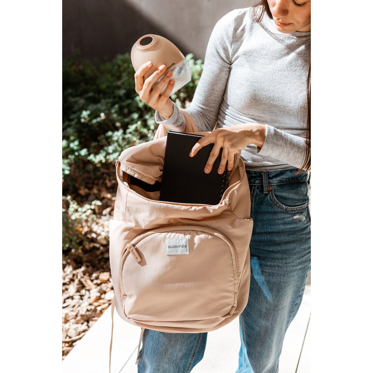 Sac à dos à langer rose, SUAVINEX