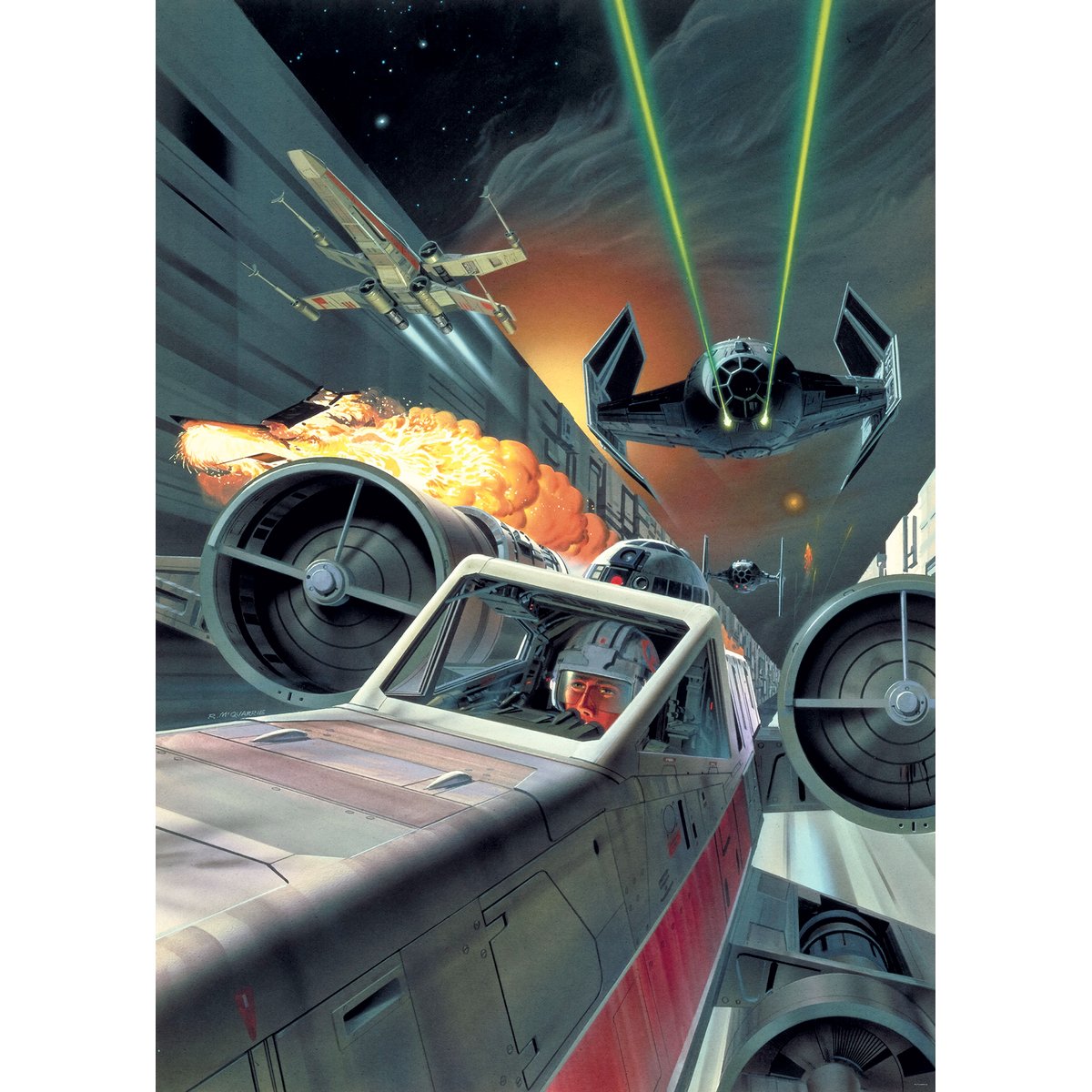 Papier peint Komar - Star Wars Classic Death Star Trench Run - 200 x 280 cm multicolore, HEXOA