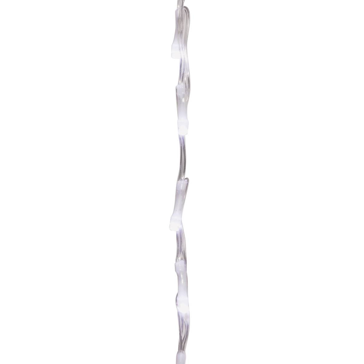 Rideau lumineux stalactite d'extérieur 10 m 600 LED blanc froid à effets avec minuteur sur secteur blanc froid, FEERIC LIGHTS & CHRISTMAS