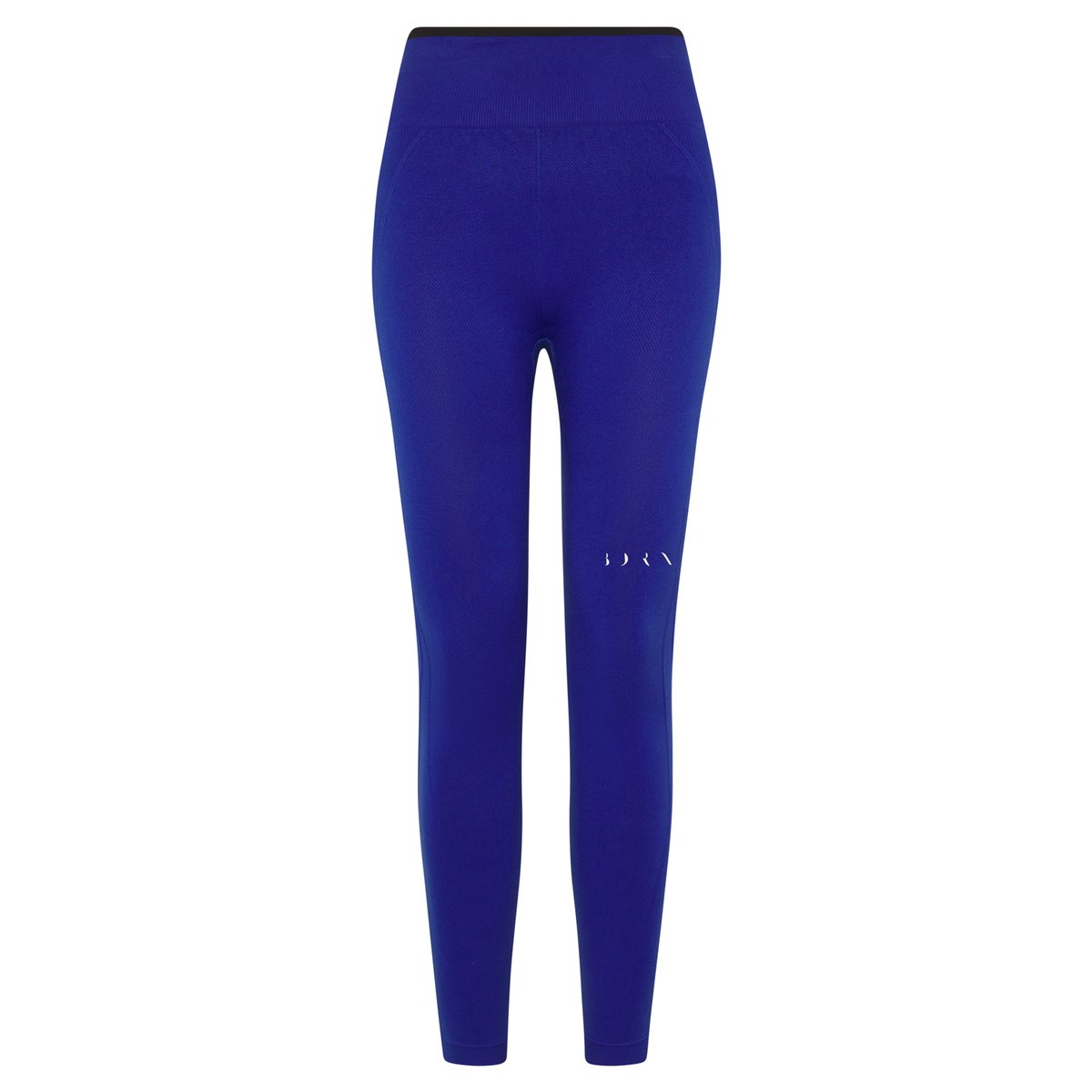 Legging de sport femme Tierra taille haute effet gainant bleu royal/noir, BORN