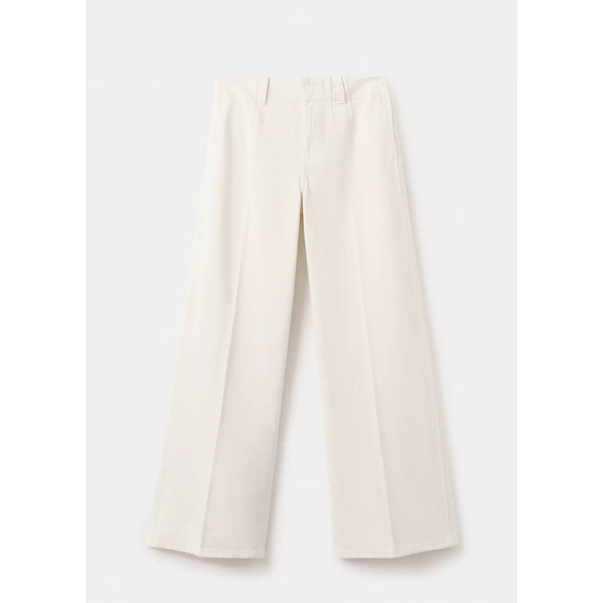 Jean large taille normale blanc cassé, MANGO
