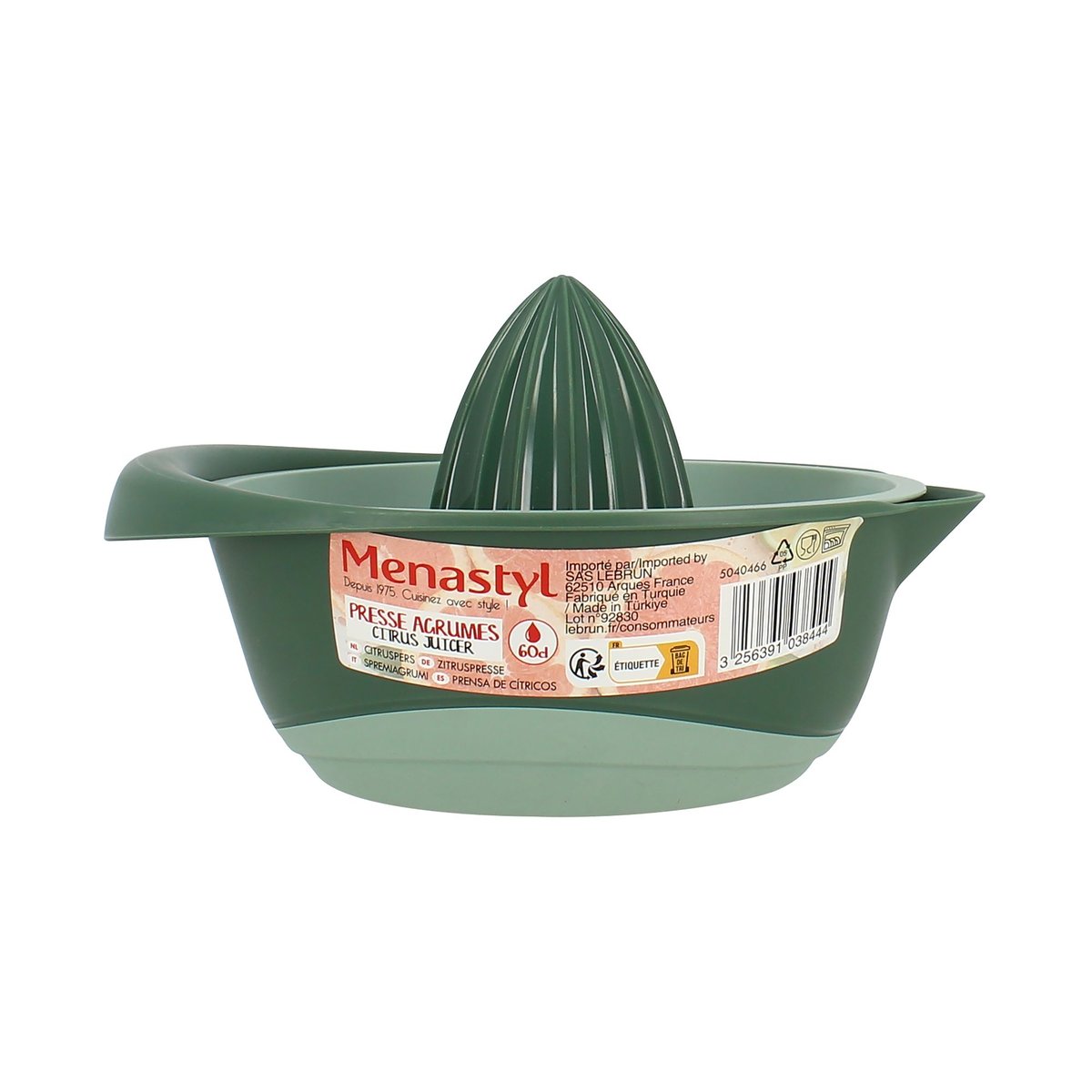 Presse agrume en plastique vert vert, MENASTYL