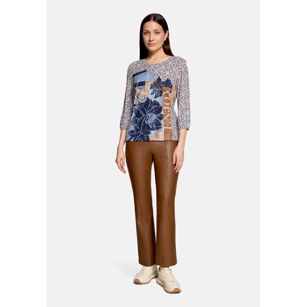 T-shirt oversize à impression bleu/marron, BETTY BARCLAY
