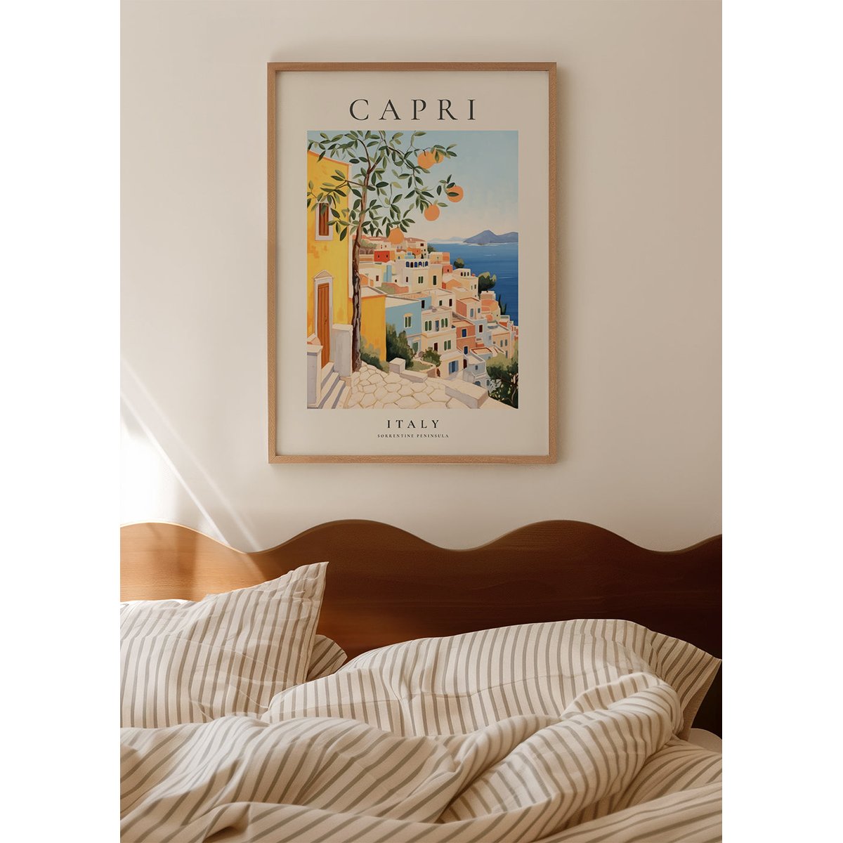 Affiche avec tableau décoratif, 50 x 70 cm bleu, HANNUN