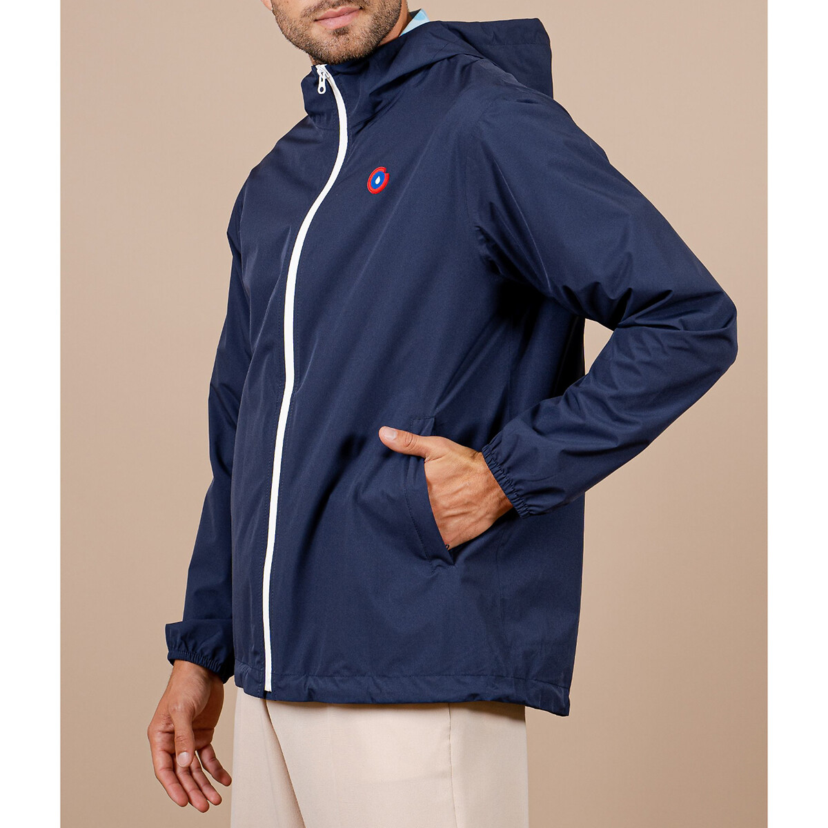 Coupe-vent court zippé unisexe PASSY indigo, FLOTTE