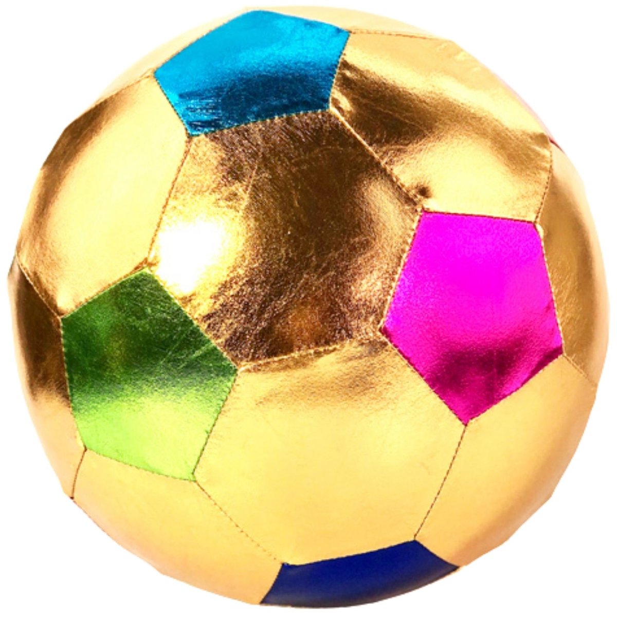 Ballon de foot doré, rose, bleu, RATATAM