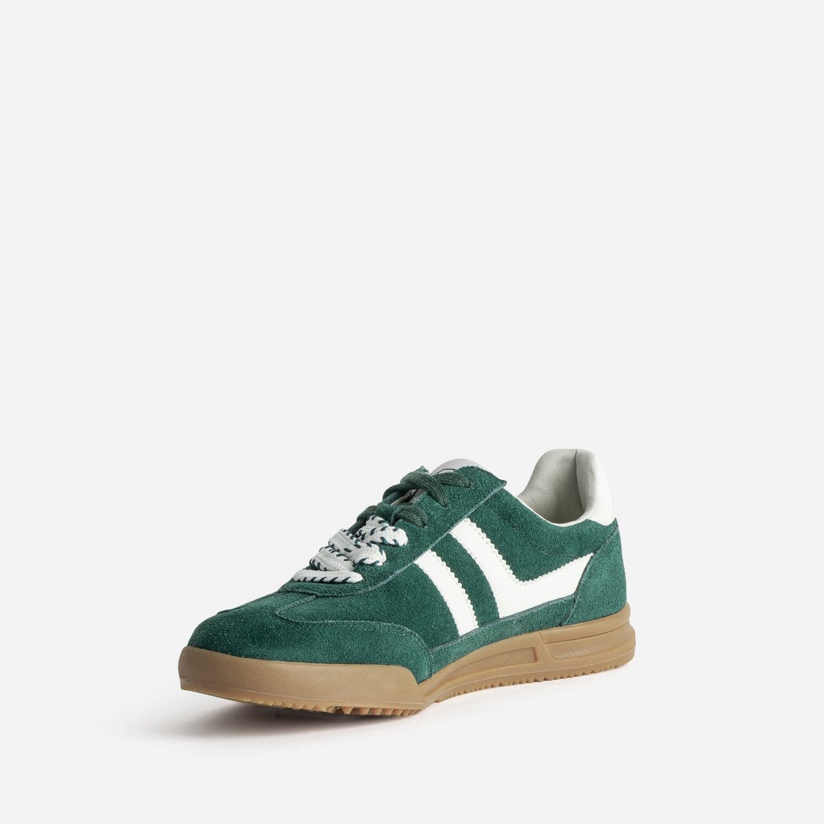Basket en cuir PERLA. vert, TEXTO