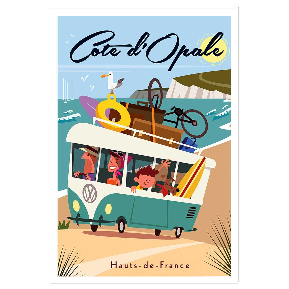 Affiche Côte d'Opale affiche seule, HEXOA