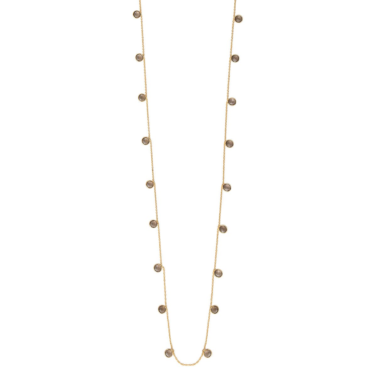Collier sautoir moorea quartz fume brun, CAROLINE NAJMAN