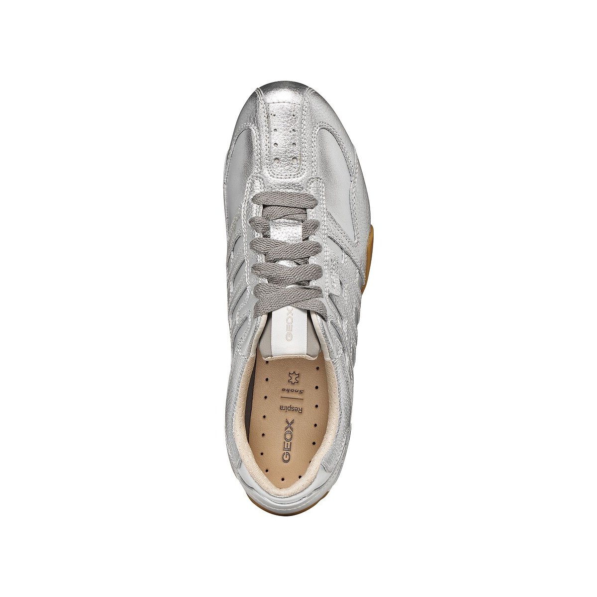 Sneakers in pelle Snake Original argent, GEOX
