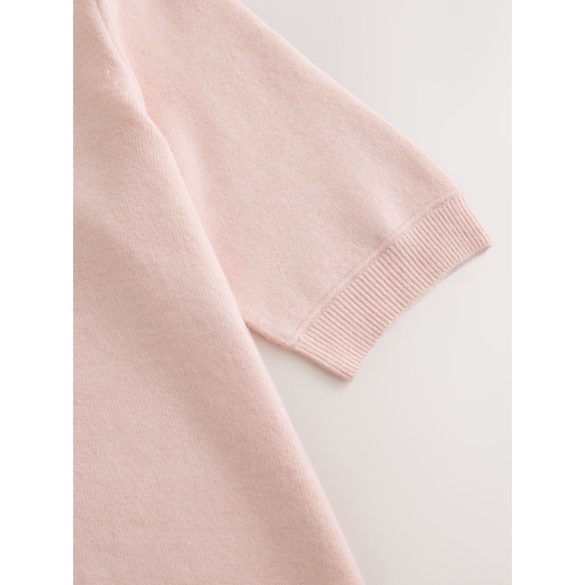 T-shirt en maille douce à manches courtes rose pâle, NEXT