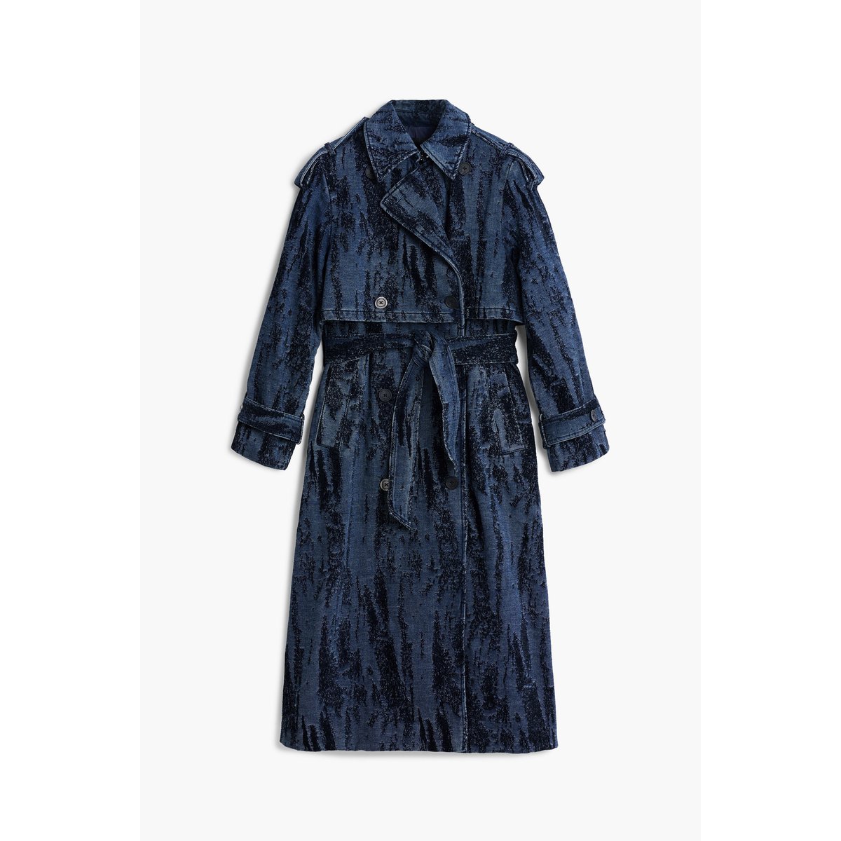 Trench en denim dégradé bleu, DESIGUAL