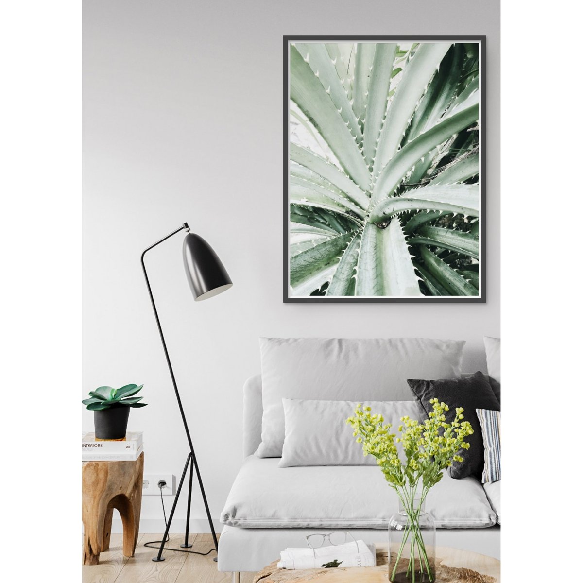 Poster Nature Verte n°4 blanc, L'AFFICHERIE