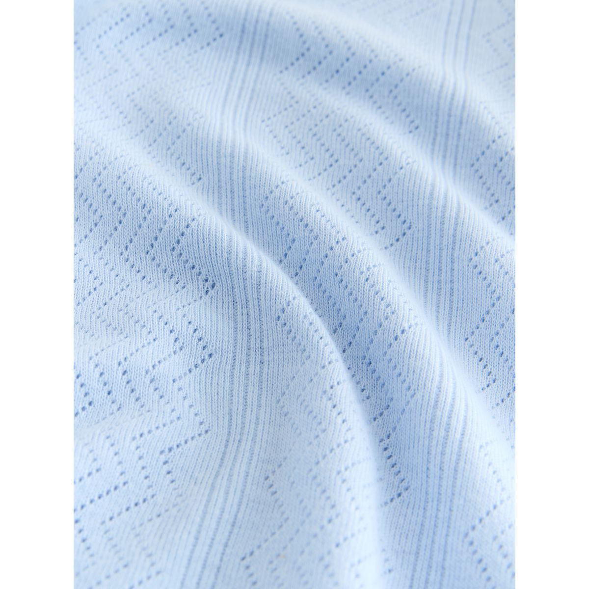Polo coupe standard en maille pointelle bleu, NEXT